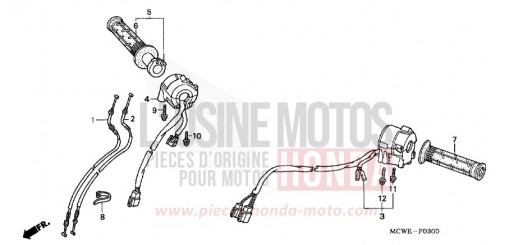 COMMUTATEUR/CABLE VFR800A9 de 2009
